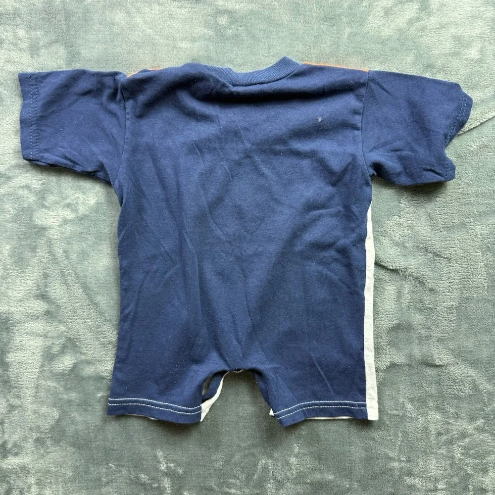 VTG Flintstones Baby Outfit Sz 9M Chicago Bears NFL Football '94 Romper USA Made